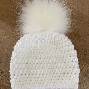 White Newborn Coming Home Baby Hat